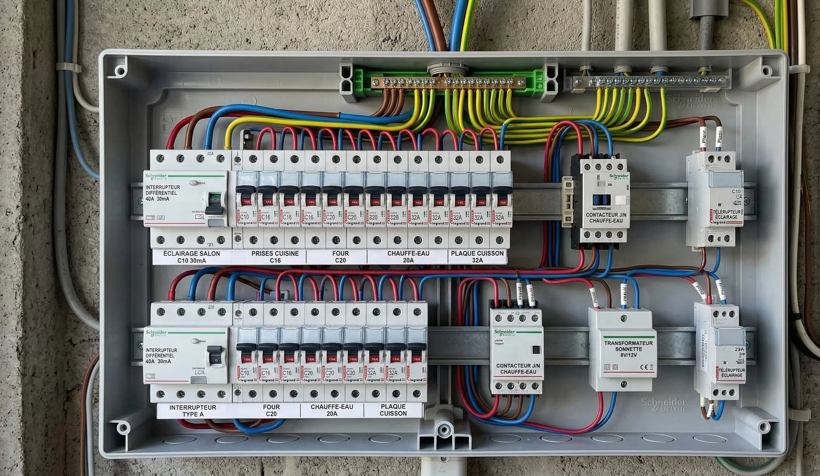 Composants de tableaux électriques