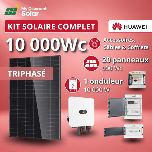 Kit Solaire Complet 10000W Triphasé - Onduleurs Huawei