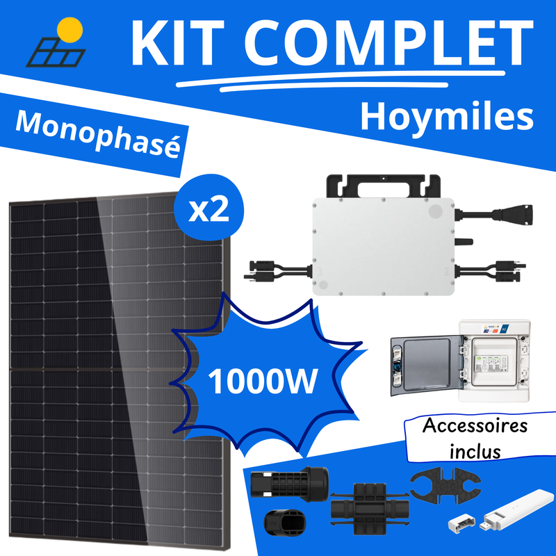 Kit Solaire Complet 1000W Monophasé - Micro-Onduleurs Hoymiles