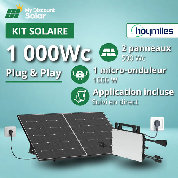 Kit Plug & Play 1000W - Panneaux bifacial + micro-onduleur Hoymiles HiFlow Pro
