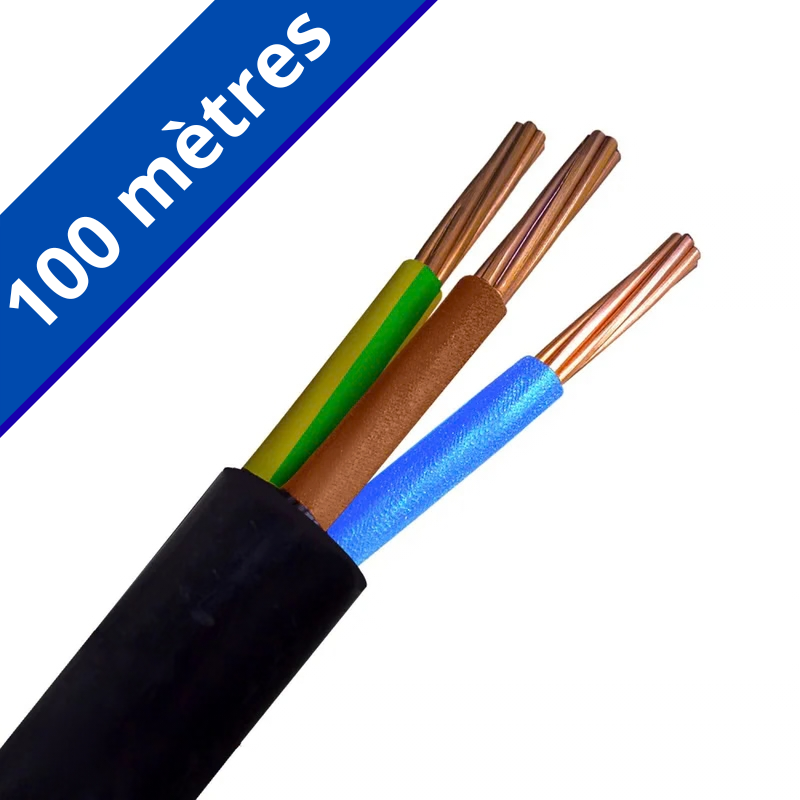 Câble électrique souple H07RN-F 3G 6mm²