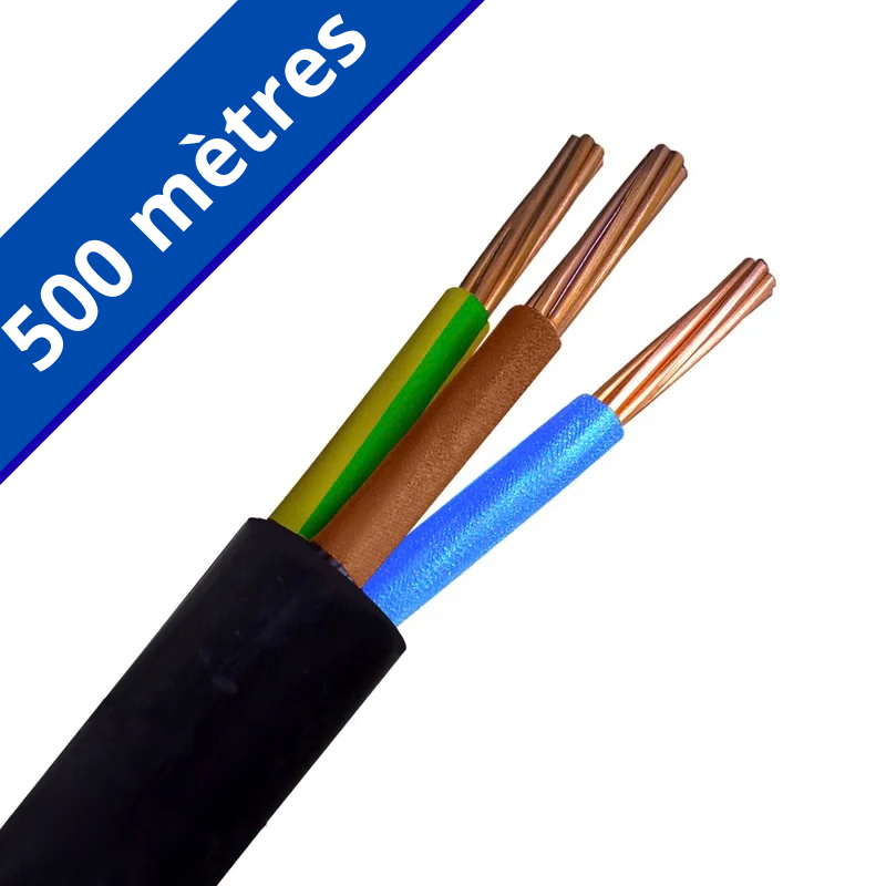 Câble électrique souple H07RN-F 3G 6mm²