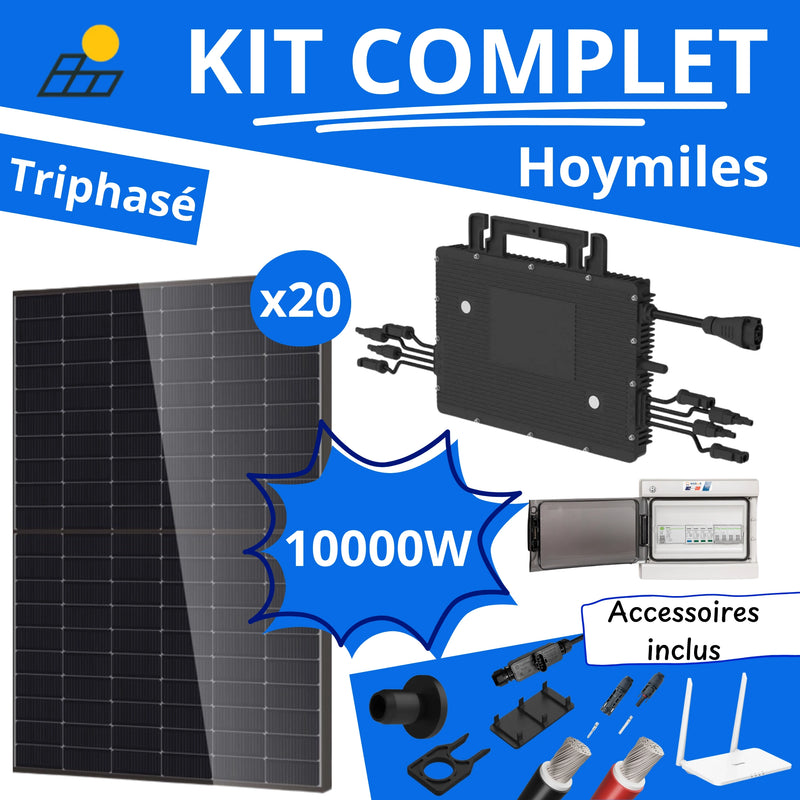 Kit Solaire Complet 10000W Triphasé - Micro-Onduleurs Hoymiles