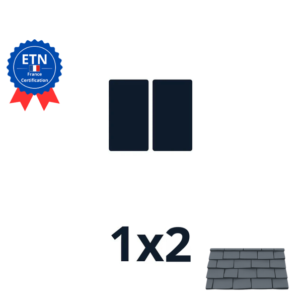 Fixations ardoise 1000w｜Orientation des panneaux 1*2 (K2)