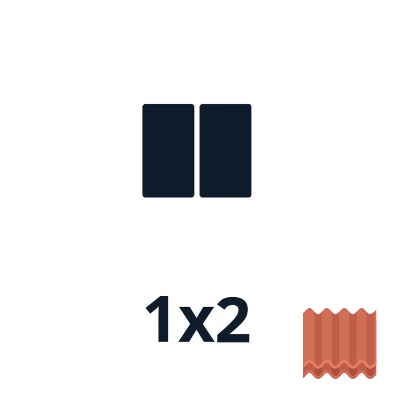 1x2 - Fixations tuile 1000w