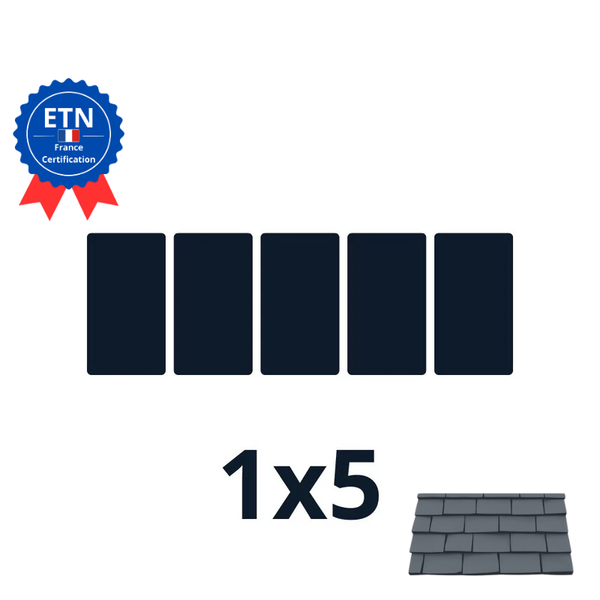 Fixations ardoise 2500w｜Orientation des panneaux 1*5 (ESDEC)