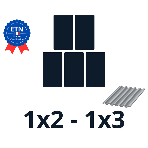 Fixations bac acier 2500w｜Orientation des panneaux 1*2 1*3 (K2)
