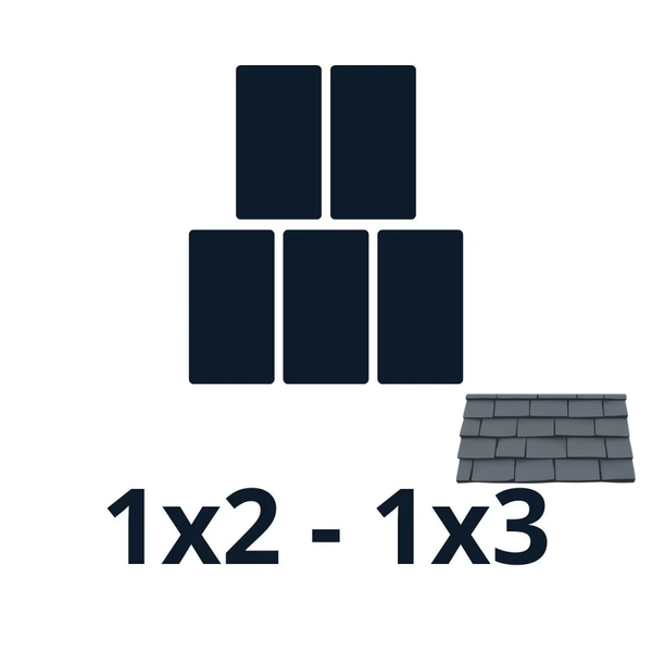 Fixations ardoise 2500w｜Orientation des panneaux 1*2 1*3 (ESDEC)