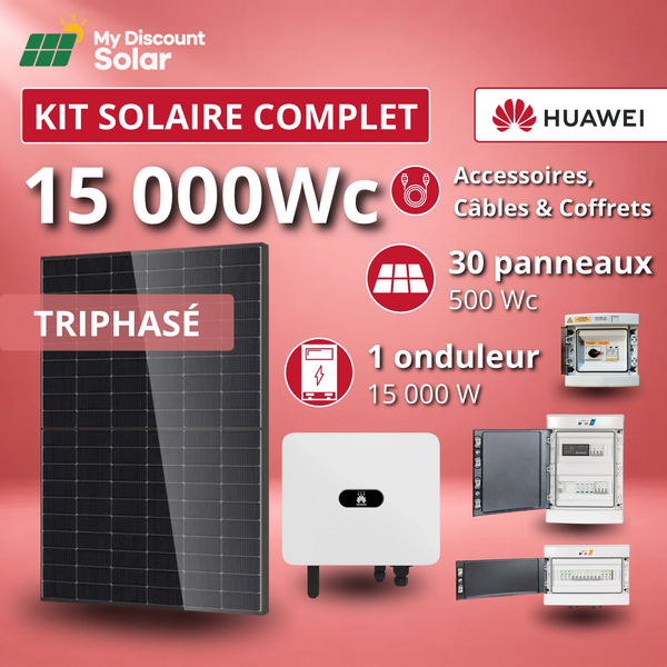 Kit Solaire Complet 15000W Triphasé - Onduleurs Huawei