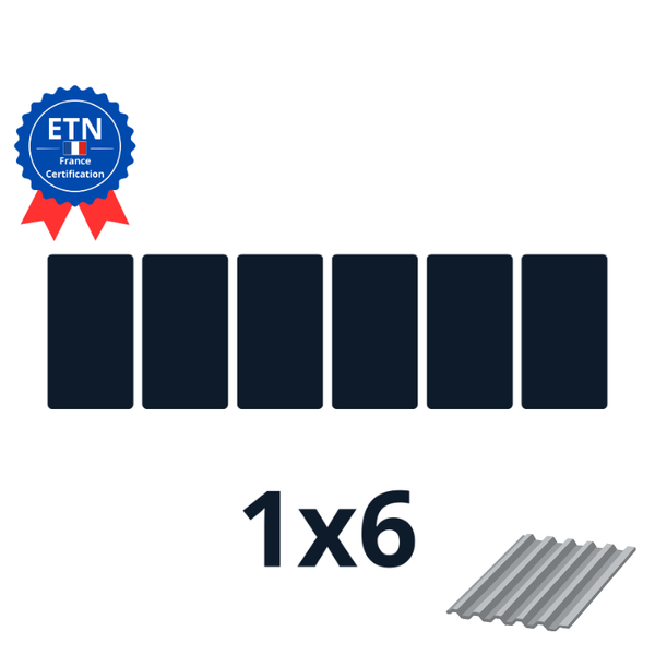 Fixations bac acier 3000w｜Orientation des panneaux 1*6 (K2)