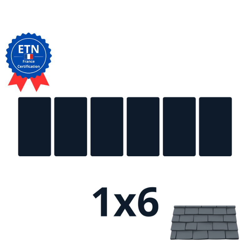 Fixations ardoise 3000w｜Orientation des panneaux 1*6 (K2)