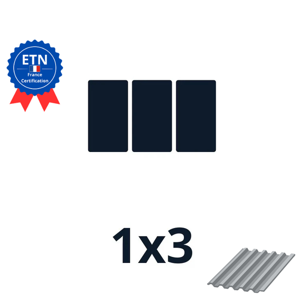 Fixations bac acier 1500w｜Orientation des panneaux 1*3 (K2)