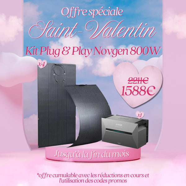 Kit Plug & Play 800W - Panneaux souples + Batterie Anker SOLIX 2,68kWh