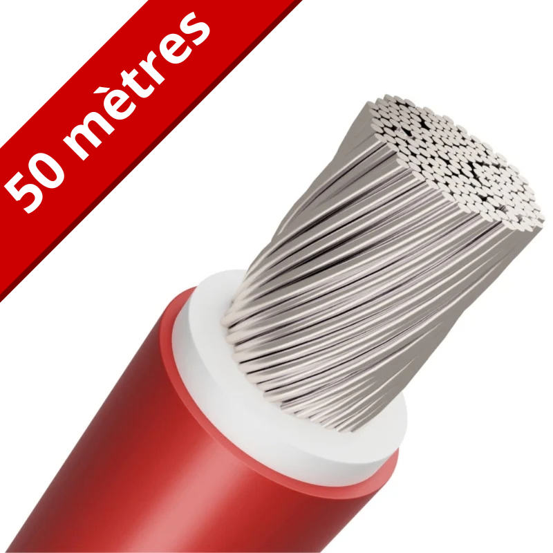 Câble solaire H1Z2Z2-K 6 mm² rouge