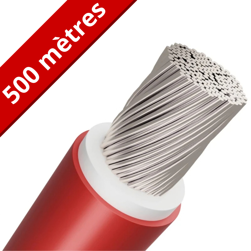 Câble solaire H1Z2Z2-K 6 mm² rouge