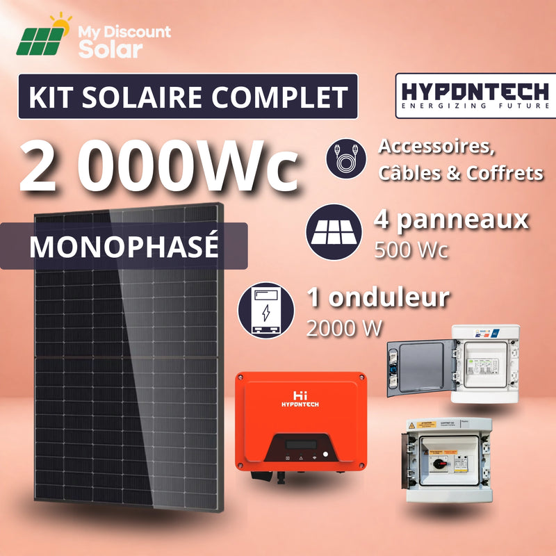Kit Solaire Complet 2000W Monophasé - Onduleurs Hypontech HPK
