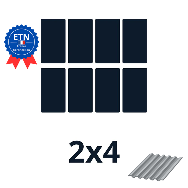 Fixations bac acier 4000w｜Orientation des panneaux 2*4 (K2)