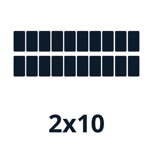 Fixations tuile 10000w｜Orientation des panneaux 2*10 (ESDEC)