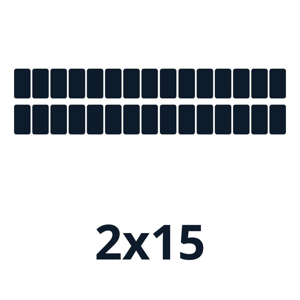 Fixations tuile 15000w｜Orientation des panneaux 2*15 (ESDEC)
