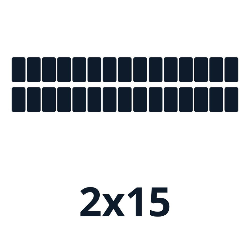 Fixations tuile 15000w｜Orientation des panneaux 2*15 (ESDEC)