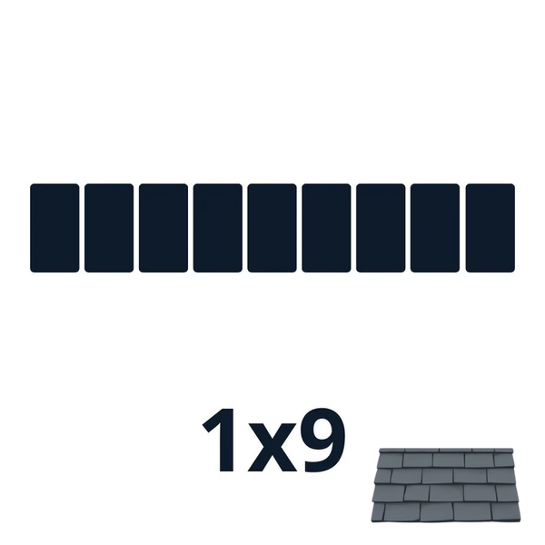 Fixations ardoise 4500w｜Orientation des panneaux 1*9