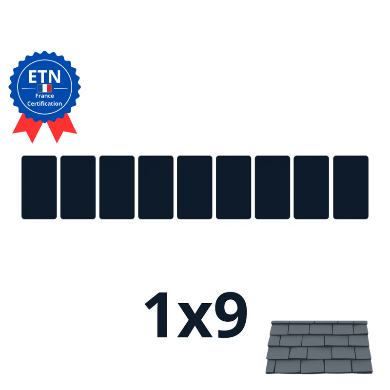 Fixations ardoise 4500w｜Orientation des panneaux 1*9 (ESDEC)