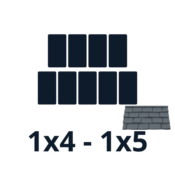 Fixations ardoise 4500w｜Orientation des panneaux 1*4 1*5