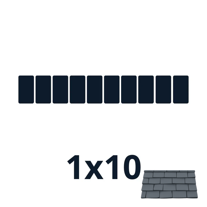 Fixations ardoise 5000w｜Orientation des panneaux 1*10