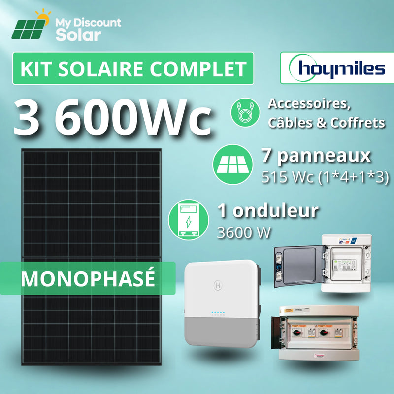 Kit Solaire Complet 3600W Monophasé Hoymiles