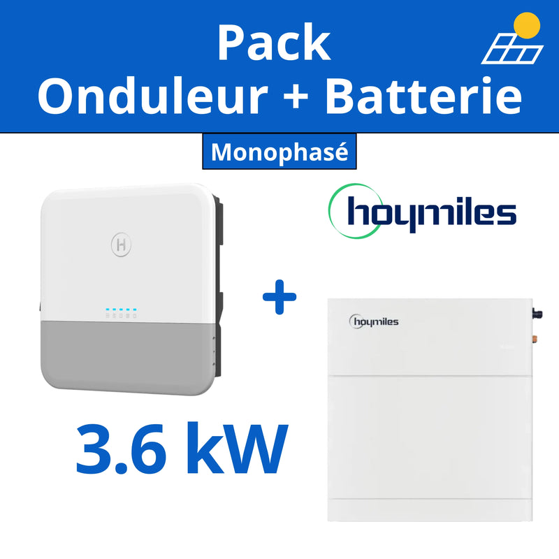Pack Hoymiles Onduleur Hybride 3,6kW & Batterie 5,12kWh