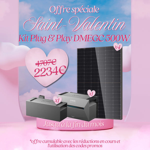 Kit Plug & Play 2000W - Panneaux bifacial + Batteries Anker SOLIX 5,36kWh