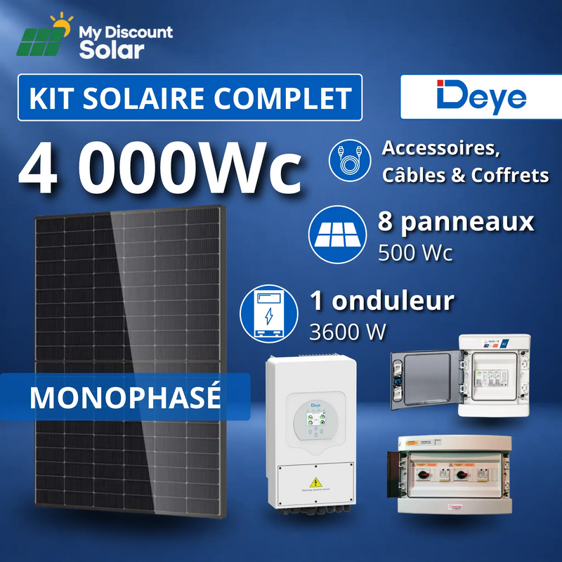 Kit Solaire Complet 4000W Monophasé Deye