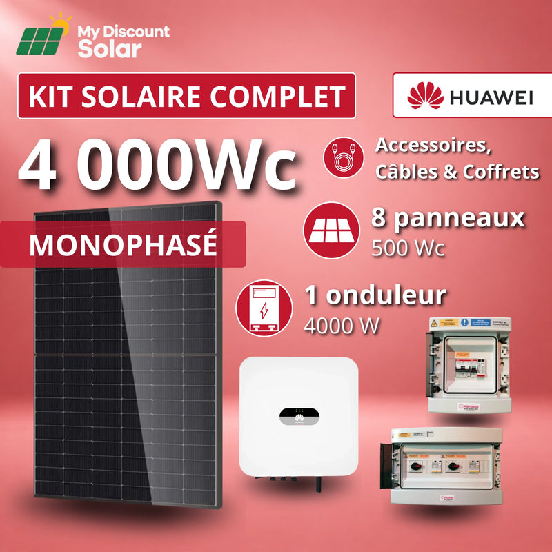 Kit Solaire Complet 4000W Monophasé - Onduleurs Huawei