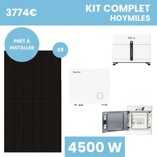 Kit complet Hoymiles 4500W + Batterie PYTES 5kWh