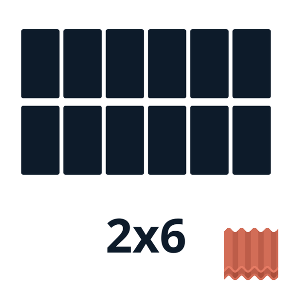 Fixations tuile 6000w｜Orientation des panneaux 2*6 (K2)