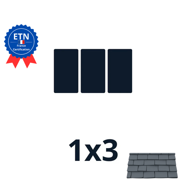 Fixations ardoise 1500w｜Orientation des panneaux 1*3 (ESDEC)