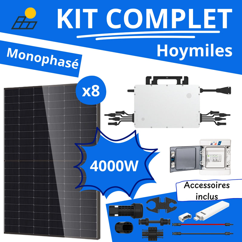 Kit Solaire Complet 4000W Monophasé - Micro-Onduleurs Hoymiles