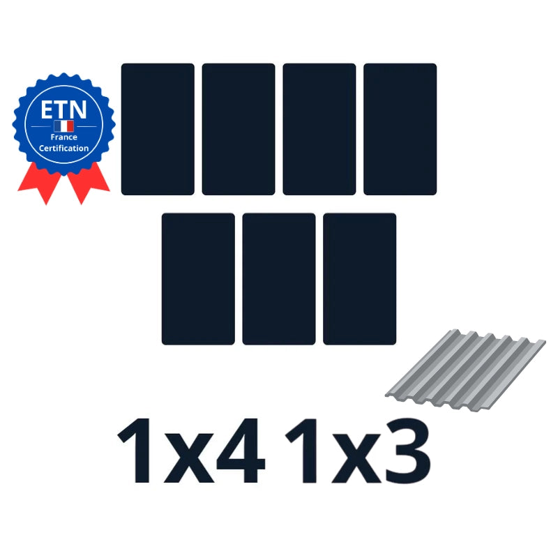 Fixations bac acier 3600w｜Orientation des panneaux 1*4 1*3 (K2)