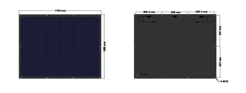 Lot de 4 Panneau solaires souples 800Wc (4 x 200W) - Spécial Balcon - NOVGEN
