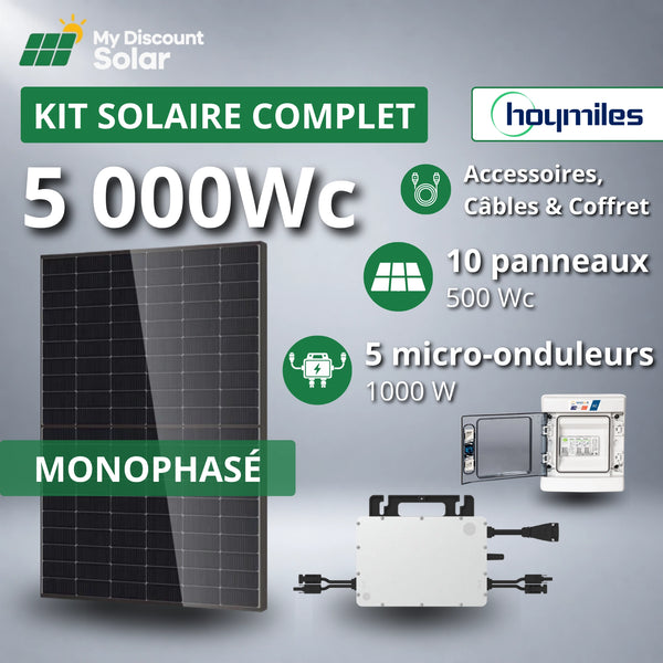Kit Solaire Complet 5000W Monophasé - Micro-Onduleurs Hoymiles