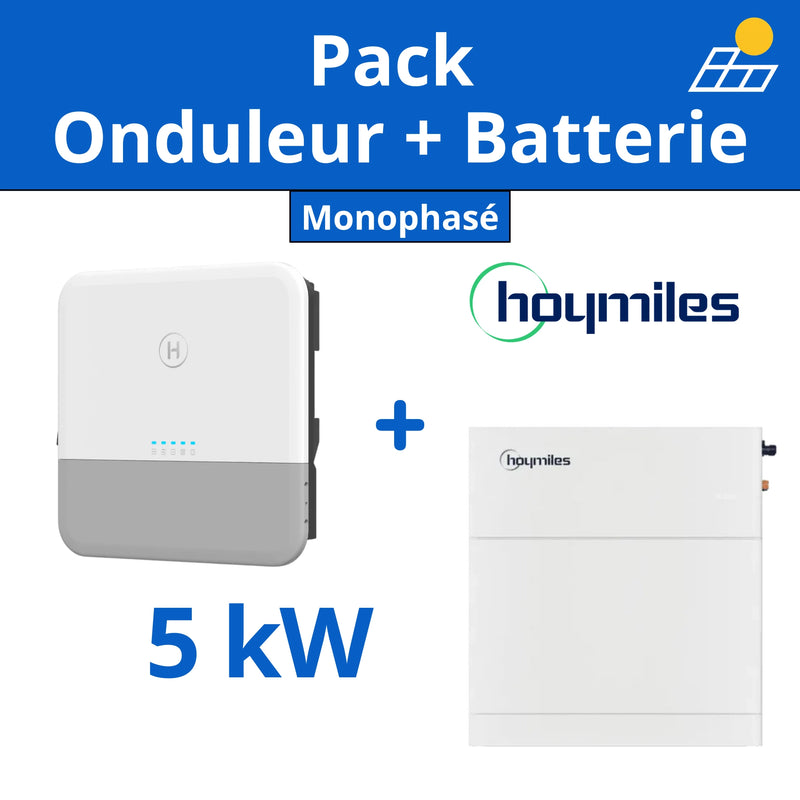 Pack Hoymiles Onduleur Hybride 5kW & Batterie 5,12kWh