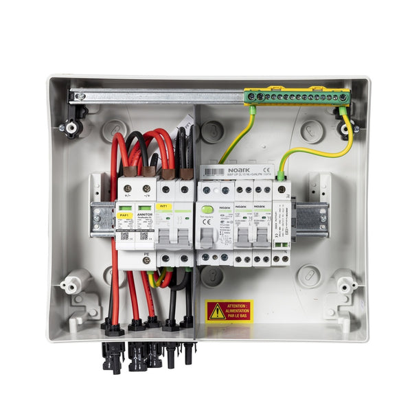 Coffret photovoltaïque AC/DC 6KW monophasé - 2 String - 1MPPT - Parafoudre AC - Diff 300mA