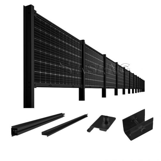 KSENG - Clôture barrière solaire verticale à montage au sol en PAYSAGE
