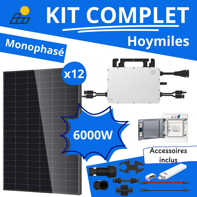 Kit Solaire Complet 6000W Monophasé - Micro-Onduleurs Hoymiles