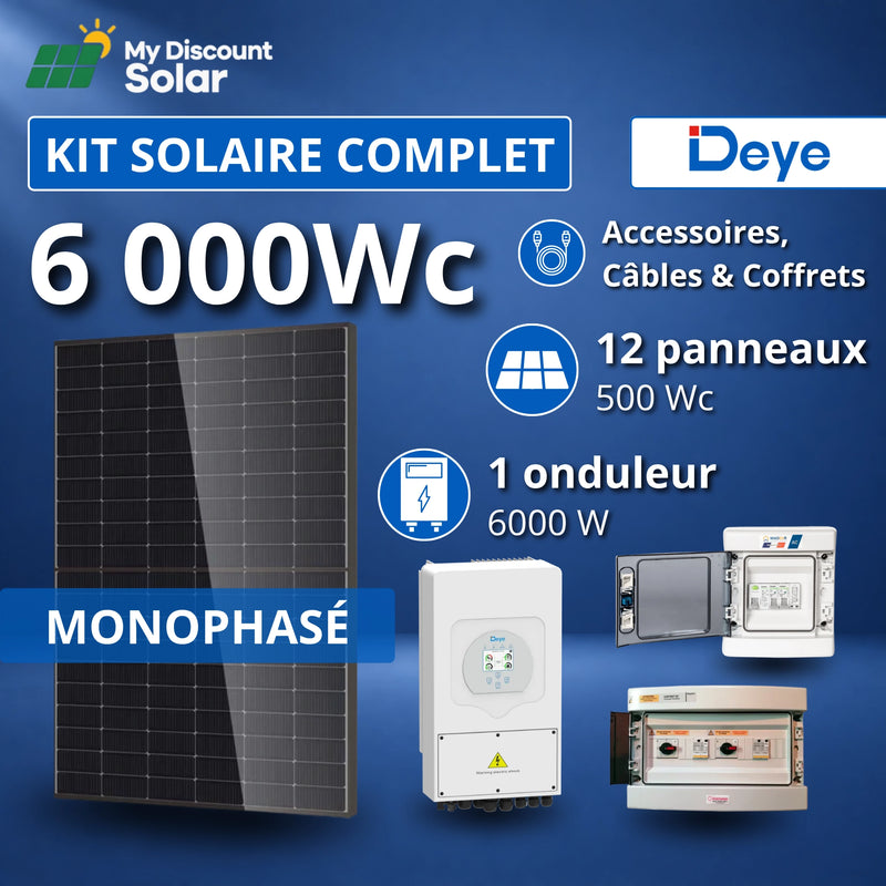 Kit Solaire Complet 6000W Monophasé Deye