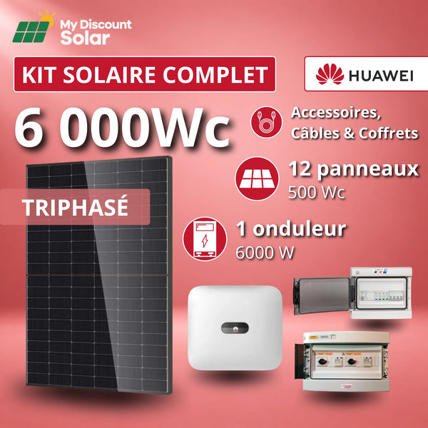 Kit Solaire Complet 6000W Triphasé - Onduleurs Huawei