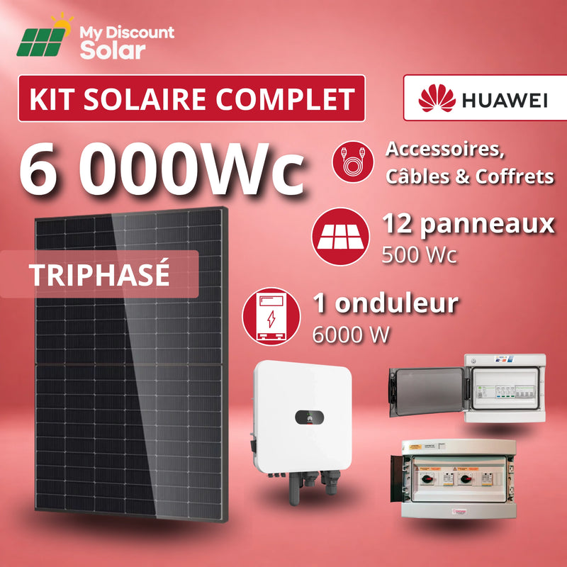 Kit Solaire Complet 6000W Triphasé - Onduleurs Huawei MAP0