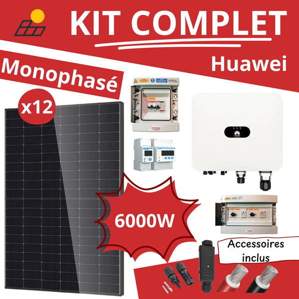 Kit Solaire Complet 6000W Monophasé - Onduleurs Huawei