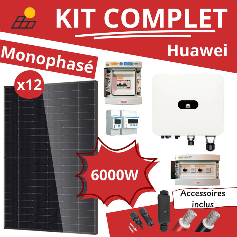 Kit Solaire Complet 6000W Monophasé - Onduleurs Huawei
