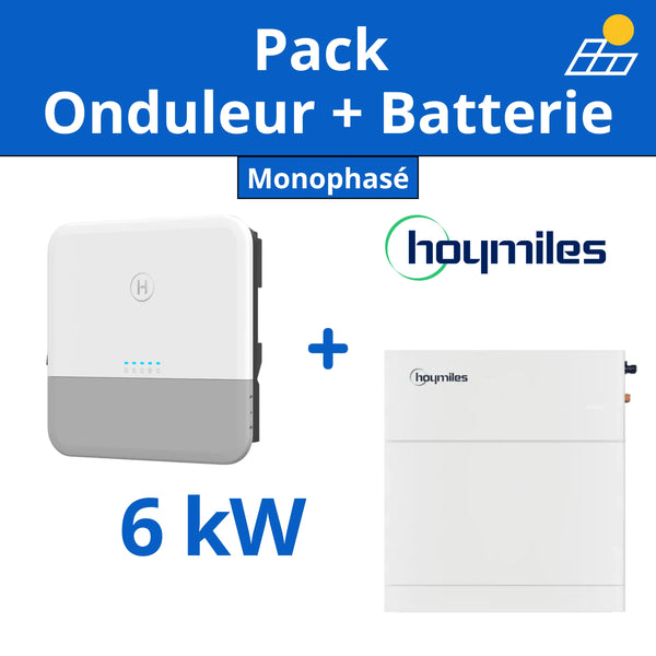 Pack Hoymiles Onduleur Hybride 6kW & Batterie 5,12kWh